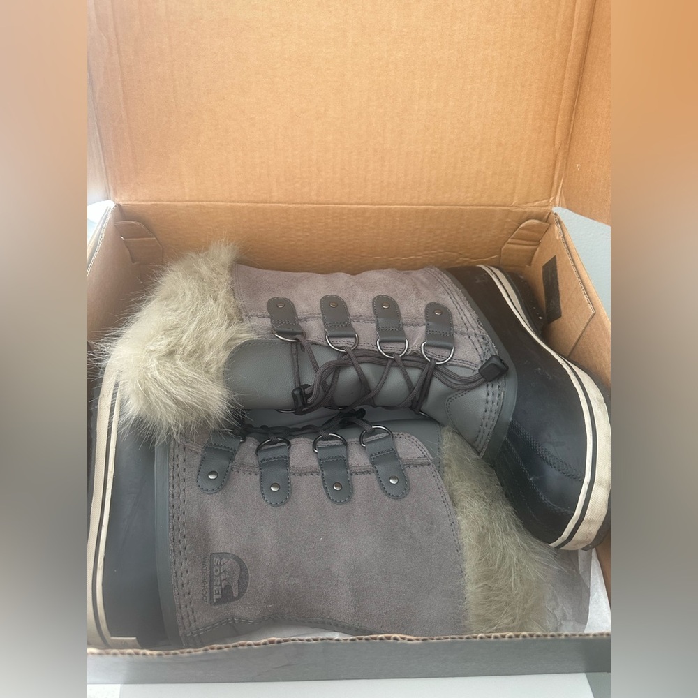 Sorel Kids Charcoal and Black Winter Boots